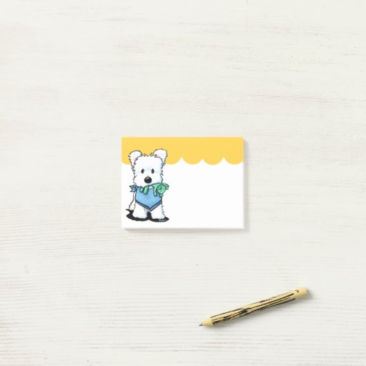 KiniArt Westie Bestie Post-it Notes (Op bureau)