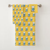 KiniArt Westie Besties Bath Towel Set Bad Handdoek (Insitu)