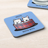 KiniArt Westie Besties Bier Onderzetter (Linkerzijde)