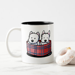 KiniArt Westie Besties Tweekleurige Koffiemok