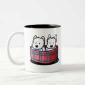 KiniArt Westie Besties Tweekleurige Koffiemok (Links)