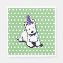 KiniArt Westie Birthday Servet