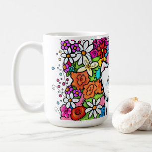 KiniArt Westie Bloementuin Koffiemok