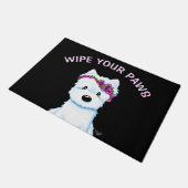 KiniArt Westie Blossom Deurmat (Schuin)