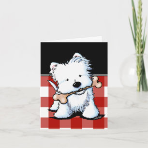 KiniArt Westie Bone Appetit Card Kaart