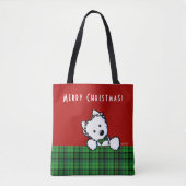 KiniArt Westie Boy & Girl-Tas voor kerstmis Tote Bag (Voorkant)