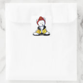 KiniArt Westie Brandweerman Vierkante Sticker (Tas)
