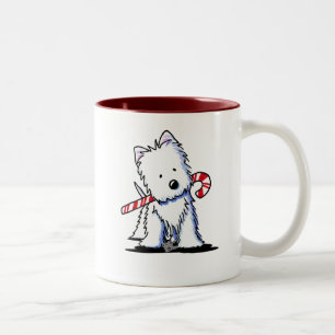 KiniArt Westie Candy Cane Cutie Mok