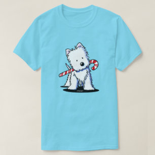 KiniArt Westie Candy Cane Cutie T-shirt