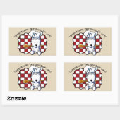 KiniArt Westie Chef Rechthoekige Sticker (Vel)