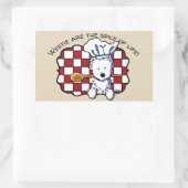 KiniArt Westie Chef Rechthoekige Sticker (Tas)