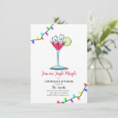 KiniArt Westie Christmas Party Invitations  (Staand voorkant)