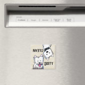 KiniArt Westie Clean Dirty Dishwasher magnet (Insitu (Vaatwasser))