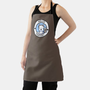 KiniArt Westie Coffee Love All-Over Print Apron Schort