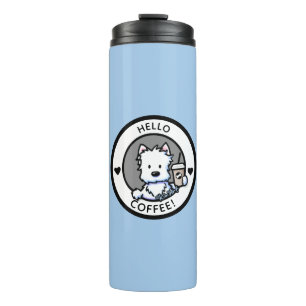 KiniArt Westie Coffee Lover Thermal Tumbler Thermosbeker