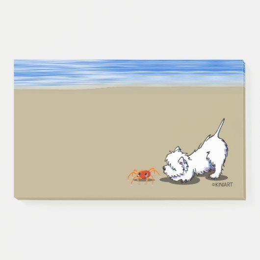 KiniArt Westie Crab Post-it® Notes (Voorkant)