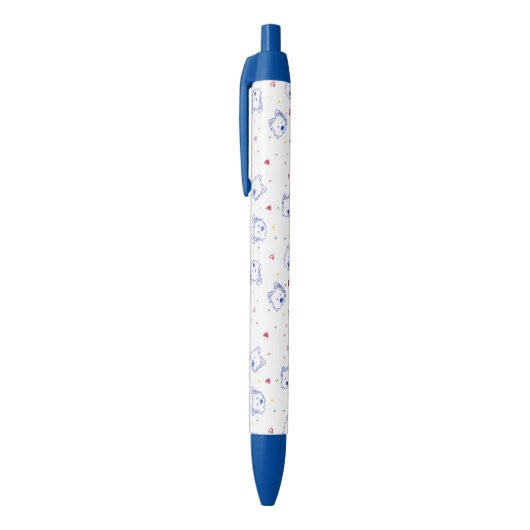KiniArt Westie Crayon Cuties Blauwe Inkt Pen (Top (Verticaal))