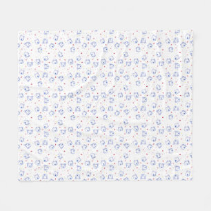KiniArt Westie Crayon Cuties Fleece Deken