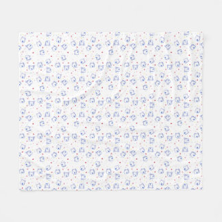 KiniArt Westie Crayon Cuties Fleece Deken