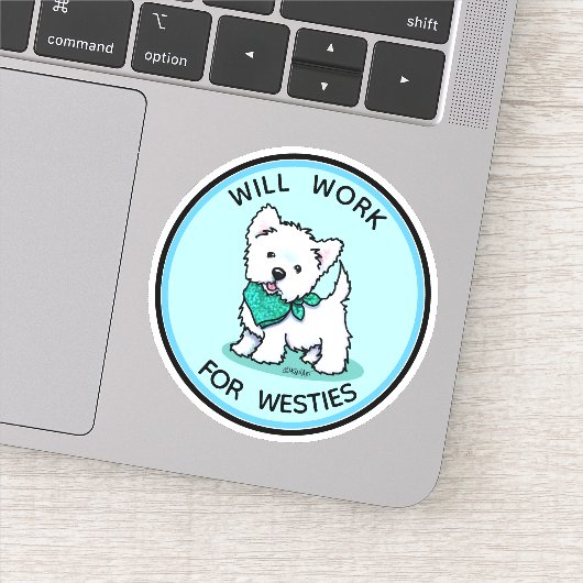 KiniArt Westie Cutie Sticker (Detail)