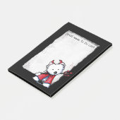KiniArt Westie Devil Post-It Notes (Schuin)