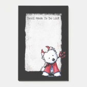 KiniArt Westie Devil Post-It Notes (Voorkant)