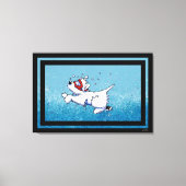 KiniArt Westie Diver Canvas Afdruk (Voorkant)