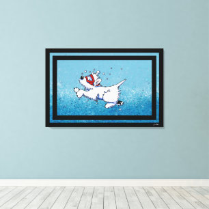 KiniArt Westie Diver Canvas Afdruk