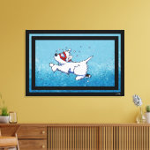 KiniArt Westie Diver Canvas Afdruk (Insitu (Woonkamer))