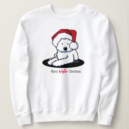 KiniArt Westie Dog Kerstmis Trui (Design voorkant)