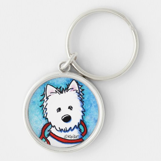 KiniArt Westie Dog Sleutelhanger voor schilderen (Voorkant)