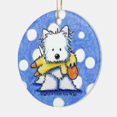 KiniArt Westie & Duck Speelgoed Ornament (Links)