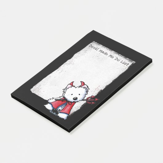 KiniArt Westie Duivel Post-It Notities Post-it® Notes (Schuin)
