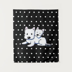 KiniArt Westie Duo Tapestry Wandkleed