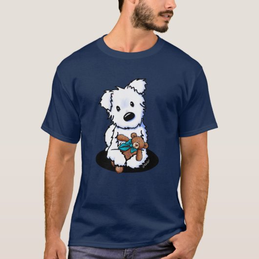 KiniArt Westie en Beer T-Shirt (Voorkant)