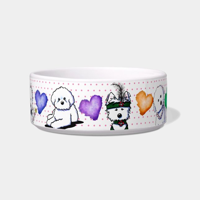 KiniArt Westie en Bichon Bowl Voerbakje (Voorkant)