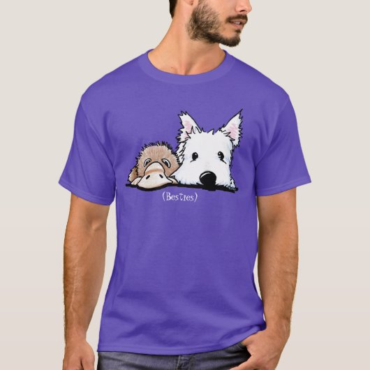 KiniArt Westie en Platypus Speelgoed T-Shirt (Voorkant)