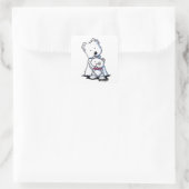 KiniArt Westie en Tilly Cat Vierkante Sticker (Tas)
