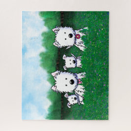 KiniArt Westie Family Note Card Legpuzzel