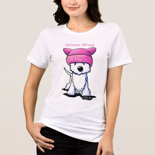KiniArt Westie Feminist Tri-Blend Shirt (Voorkant)