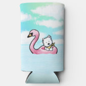 KiniArt Westie Flamingo Floaty Koeler (Voorkant)
