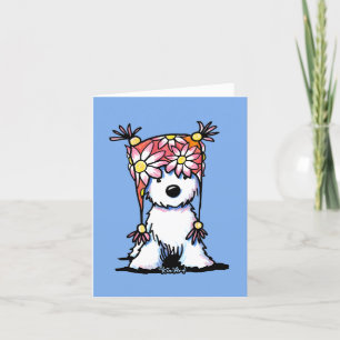 KiniArt Westie Floral Pet Note Card Bedankkaart