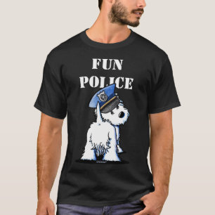 KiniArt Westie FUN POLICE T-shirt