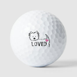 KiniArt Westie GELIEFD Golfballen