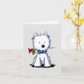 KiniArt Westie Gent Kaart (Gele Bloem)