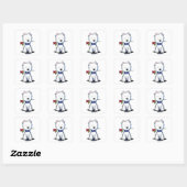 KiniArt Westie Gent Vierkante Sticker (Vel)