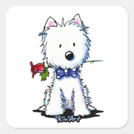 KiniArt Westie Gent Vierkante Sticker
