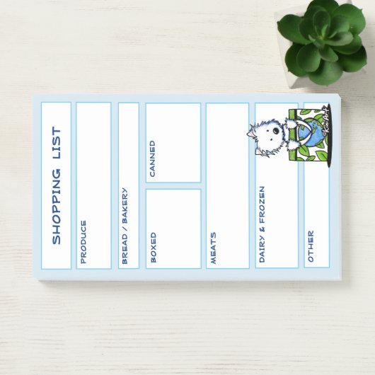 KiniArt Westie Grocery Winkellijst Post-it® Notes (Kantoor)