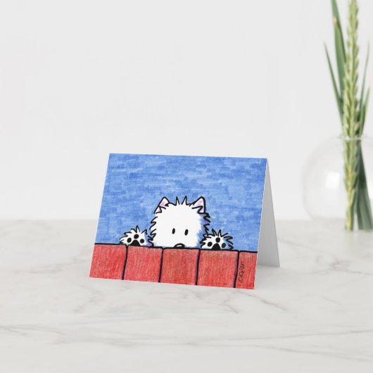 KiniArt Westie Groet Kaart (Voorkant)