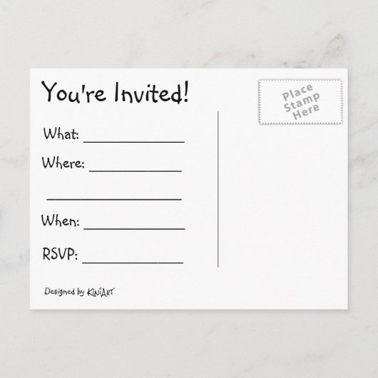 KiniArt Westie Halloween Feestuitnodiging Briefkaa Uitnodiging Briefkaart (Achterkant)